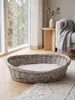 Clayre & Eef Hundekorb 74x57x19 cm Grau Rattan Produktbild-Vorschau 3
