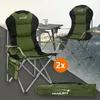 Hauki 2x Campingstuhl faltbar, Khaki, Angelstuhl mit Produktbild-Vorschau 1
