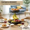 eluno Porte-objets à 2 étages avec porte-banane, corbeille Voir les images du produit 6