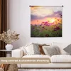 MuchoWow® Wandteppich Wandbehang Sonnenuntergang - Blumen - Produktbild-Vorschau 2