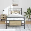 vidaXL Rama łóżka bez materaca dąb sonoma 90x200 cm Podgląd zdjęcia produktu 3