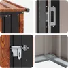 vidaXL Cabanes de jardin Marron 153,5 x 86 x 200 cm Métal Voir les images du produit 7