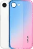 Enkay, iPhone 16e étui silicone dégradé, bleu / rose Voir les images du produit 5
