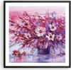 Gerahmtes Poster - Schwarzer Rahmen - Pastos Blumen Rosa - Produktbild-Vorschau 1