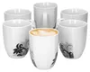 6er Set Kaffeebecher Black Flower 33cl Produktbild-Vorschau 1