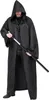 A man wearing a black hooded robe and holding a sword. Produktbild-Vorschau