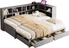 Merax Massivholzbett 90x190/180x190 cm mit Ausziehbett, Produktbild-Vorschau 4