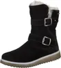 A black winter boot with fur lining and buckles. Produktbild-Vorschau