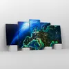 Bild auf Leinwand - Leinwandbild - Nacht raum welt ansicht Produktbild-Vorschau 4
