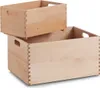 Two wooden storage boxes stacked on top of each other. Produktbild-Vorschau