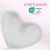 Coussin en forme de cœur, en peluche, couleur argentée (R) Voir les images du produit 7
