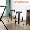 Tabourets de bar HOMCOM, lot de 2 tabourets de bar avec Voir les images du produit 4