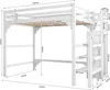 140x200cm Hochbett Weiß mit Stufentreppe, Kleiderschrank & Produktbild-Vorschau 7