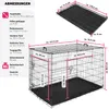Diagrams and text showing the dimensions and specifications of a dog crate. Náhled obrázku produktu
