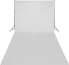 vidaXL Fotohintergrund ohne Ständer Baumwolle Weiß 600x300 Produktbild-Vorschau 1