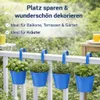 8 Hängetöpfe Blau Kräuter Blumentopf Hängetopf Pflanztopf Produktbild-Vorschau 6