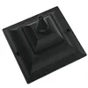 A black outdoor wall light fixture with a square base and a tiered, pyramidal top. Produktbild-Vorschau