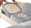 Sofa Sitzkissenbezug - Hellgrau - 95-135cm - Stretch Husse Produktbild-Vorschau 1