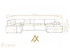AX LIVING Canapé XXL en forme de U Didim Beige 378cm de Voir les images du produit 4