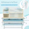Bureau enfant réglable avec plateau inclinable, étagères et Voir les images du produit 4
