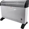 A white and black electric heater with black feet, shown from a slightly diagonal front angle on a white background. Produktbild-Vorschau