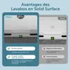 doporro vasque à poser lavabo 54x34x10,5cm en fonte Voir les images du produit 5