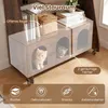 COSTWAY – biurko na kółkach, biurko ze składanym blatem, Podgląd zdjęcia produktu 7