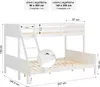 Homestyle4u Etagenbett, Weiß, Liegeflächen 90x200 & 140x200 Produktbild-Vorschau 4