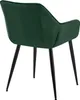 A single green velvet chair with black legs, shown from a rear-side angle against a white background. Anteprima dell’immagine prodotto