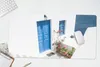 MuchoWow® Schreibtischunterlage Architektur - Blau - Weiß - Produktbild-Vorschau 5