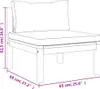 6-tlg. Garten-Lounge-Set mit Creme Kissen Massivholz Akazie Produktbild-Vorschau 7