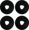 Four black circular charcoal filters arranged in a 2x2 grid on a white background. Produktbild-Vorschau