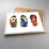 Gerahmtes Poster - Rahmen in heller Eiche - Feder Vogel Produktbild-Vorschau 3