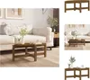 vidaXL Couchtisch Honigbraun 87x48x35 cm Massivholz Kiefer Produktbild-Vorschau 1