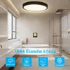 ZMH LED plafoniera nera piatta IP44 22cm bianco caldo 15W Anteprima dell’immagine prodotto 16