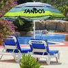 Gestreifter Strandschirm 160 cm Durchmesser, UV-Schutz, Produktbild-Vorschau 3