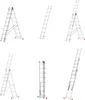 Drabina aluminiowa wielofunkcyjna HIGHER uniwersalna 3x8 Podgląd zdjęcia produktu 8