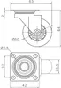 Möbelrolle SWIFT transparent Ø 50 mm ohne Feststeller Produktbild-Vorschau 2