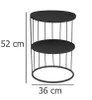 Table basse KOBU, 2 niveaux, Ø 36 cm, rond noir Voir les images du produit 5