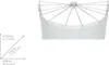 A diagram showing the dimensions of a shower curtain rod. Produktbild-Vorschau