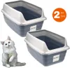2x Katzenklo Hoher Rand Extra hohe Katzentoilette offen Produktbild-Vorschau 1