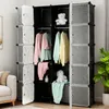 Kleiderschrank aus Kunststoff, DIY Regalsystem, Tragbarer Produktbild-Vorschau 3