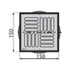AlcaDrain Bodenablauf 150×150/50 mm mit einem senkrechten Produktbild-Vorschau 6