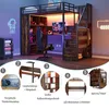 Flieks Etagenbett Metallbett 90x200cm mit Schreibtisch und Produktbild-Vorschau 5