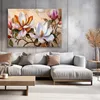 Leinwandbild Magnolien Zweigblumen Marmorierte Pflanzen Produktbild-Vorschau 2