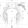 AXA Rahmenschloss Imenso Large 75mm abziehbar schwarz Produktbild-Vorschau 3