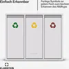 Klarstein Ordnungshüter 3-in-1 Mülleimer - 45L Produktbild-Vorschau 3