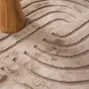 Volero - Hochflor Teppich Rund - Carvy Curves Taupe - Ø 100 Produktbild-Vorschau 9
