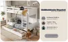 Cama nido de 90x200 cm para niños, color blanco, divisible Vista previa de la imagen del producto 14