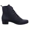 A black leather boot with laces and a zipper, shown from the side against a white background. Voir les images du produit